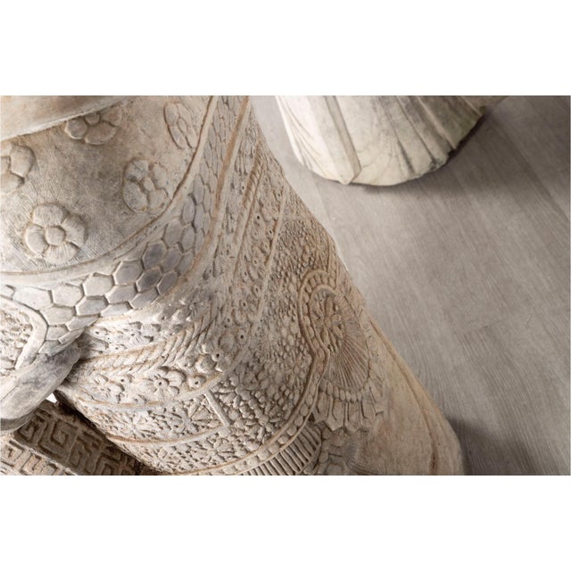 Vintage Carved Stone Chinese Military Officers Statues—A Pair For Sale - Image 13 of 16