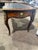 Mid 20th Century Leather Top 3 Drawer Wood and Ormalu Trim Desk For Sale - Image 4 of 5