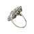 Metal Antique Art Deco Platinum Diamond Filigree Cocktail Ring, Size 5 For Sale - Image 7 of 8