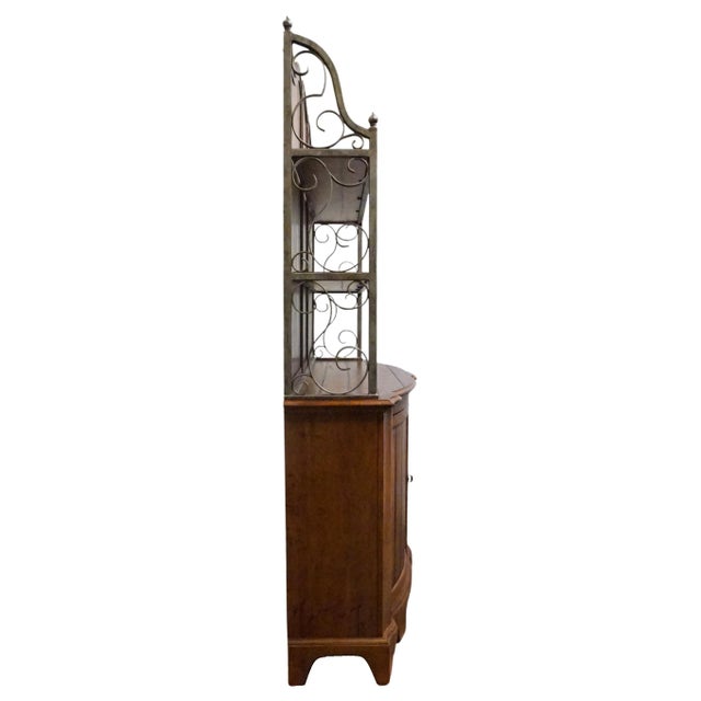 Century Furniture Solid Cherry Town & Country Somerset 66" Buffet W. Bakers Rack Hutch 42-412 For Sale - Image 10 of 11