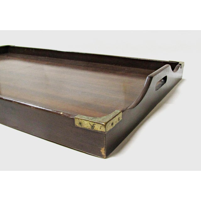 Extra Large Vintage Bombay Company Wooden Serving Tray For Sale - Image 4 of 11