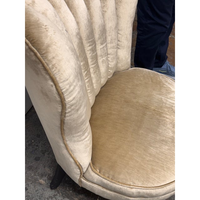 Art Deco Shell Back Side Chair, Vintage For Sale - Image 9 of 11