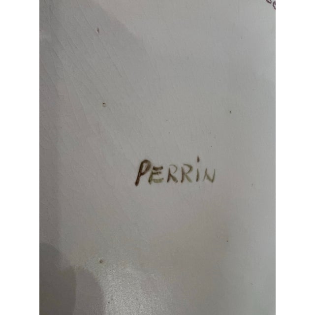 Vintage Handmade Cynthis Perrin Scalloped Squirrel Bowl 8.5" For Sale - Image 9 of 10