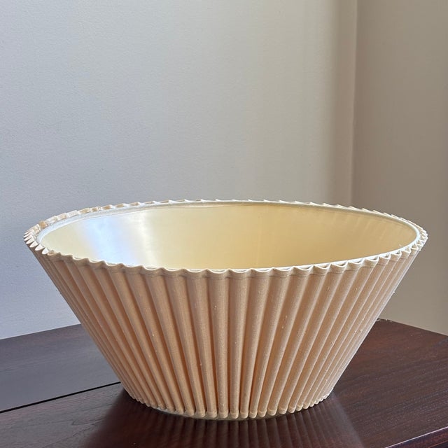 Cream Mid-20th Century Scalloped Empire Lamp Shade For Sale - Image 8 of 18