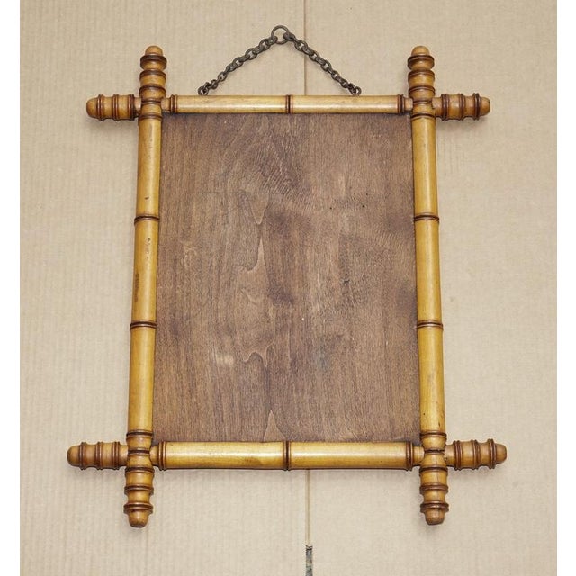 Antique English Decorative Faux Bamboo Wall Mirror For Sale - Image 9 of 11
