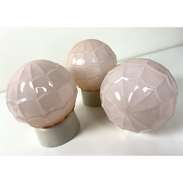 Art Deco Pastel Glass and Bakelite Light from Thabur, 1930s For Sale - Image 4 of 10