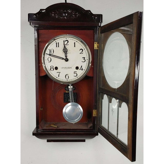 1960s Vintage Ryusuisha Wall Clock For Sale - Image 4 of 6