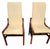 1980s 2 Henredon Scene One Campaign Dining Room Side Chairs MCM Oak Brass For Sale - Image 9 of 15