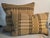 19Thc Horse blanket pillows and double sided.The inserts are down & feather fill.Sold as a group of two pillows. Smaller...