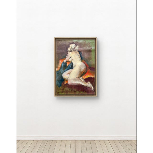 Mid-Century Modern Blanch Fried Mid Century Oil Paint on Canvas Nude Figured Painting For Sale - Image 3 of 5