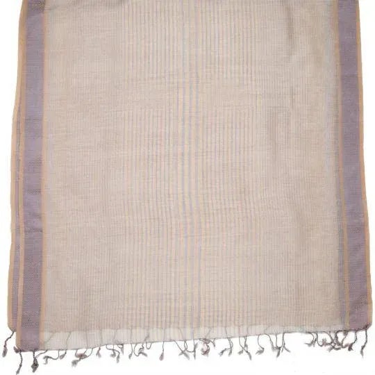 Indian Penelope Bisque/Lavender Scarf For Sale - Image 3 of 4