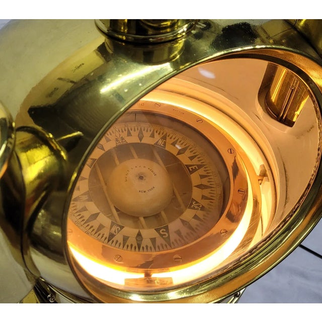 Rare American Yacht Binnacle Compass For Sale - Image 4 of 6