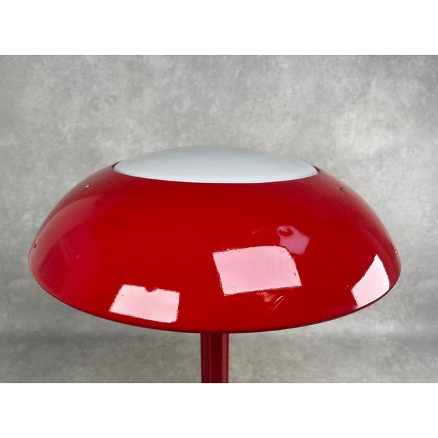 1930s Art Deco Red Mushroom Desk Lamp, 1930s For Sale - Image 5 of 11