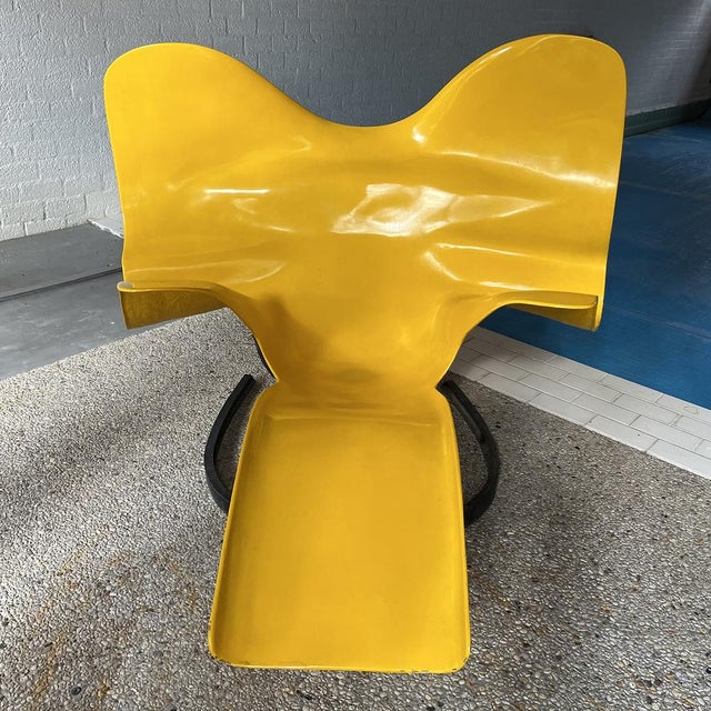 Elephant Chair in Yellow with Black Base by Bernard Rancillac, 1985 For Sale - Image 11 of 18