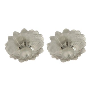 Lot of 2 Murano Style Glass Sputnik Chandelier Flush Mount, Mazzega Zuccheri Venini Barovier Style For Sale