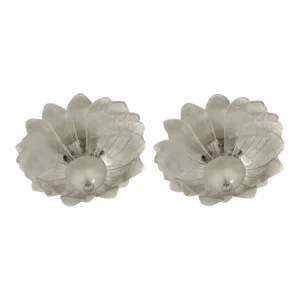 Lot of 2 Murano Style Glass Sputnik Chandelier Flush Mount, Mazzega Zuccheri Venini Barovier Style