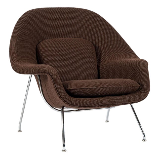 Early Restored Mid Century Brown Womb Lounge Chair by Saarinen for Knoll, Multiples/Custom Available For Sale
