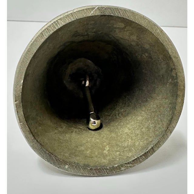 Vintage Late 20th Century Angel/Nativity Scenery Pewter Bell For Sale - Image 12 of 12