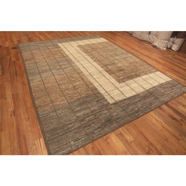 Early 21st Century Nazmiyal Collection Brown Earthy Modern Rug For Sale - Image 5 of 6