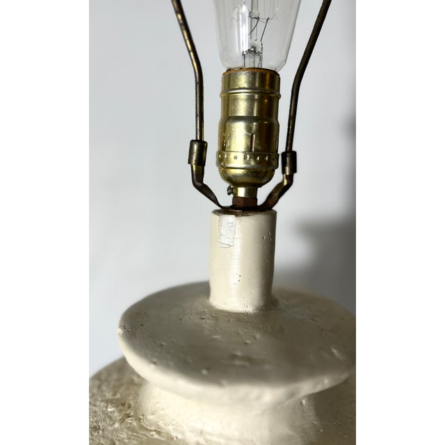 Vintage Postmodern Palm Regency Plaster-Style Statement Lamp For Sale - Image 11 of 11