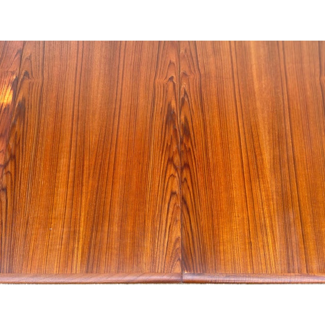 Sorø Stole Danish Extendable Teak Round/Oval Dining Table | Fold-Down Ladder Leg For Sale - Image 11 of 12