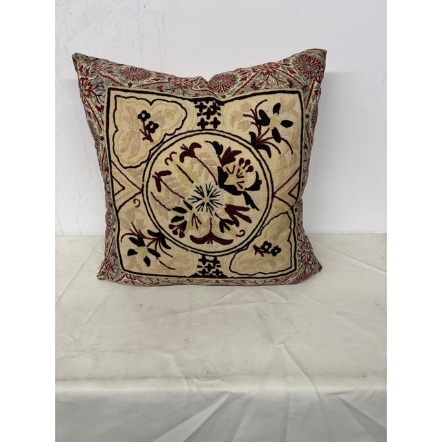 Vintage pillow with stripe fabric in the back 10 / 90 goose down & feather insert