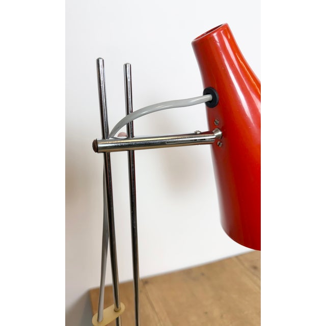 Vintage Red Table Lamp by Josef Hůrka for Lidokov, 1960s For Sale - Image 14 of 18