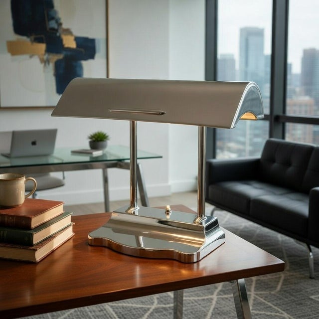 Contemporary Chrome-Plated Desk Lamp, United Kingdom, 1920s For Sale - Image 3 of 13