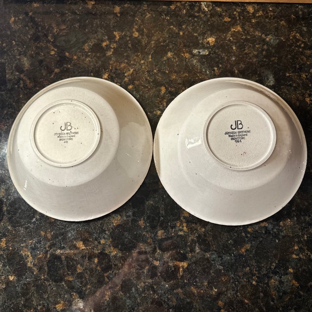 Sand Mid 19th Century Ironstone Wear Vintage Johnson Brothers - 4pcs For Sale - Image 8 of 12