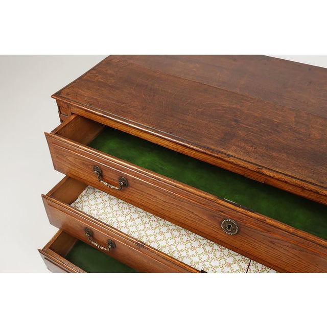 French Rustic Chest of 3 Drawers in Oak, 1850s For Sale - Image 10 of 16