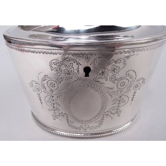 Metal Hester Bateman Tea Caddy Georgian Neoclassical English Sterling Silver 1784 For Sale - Image 7 of 12
