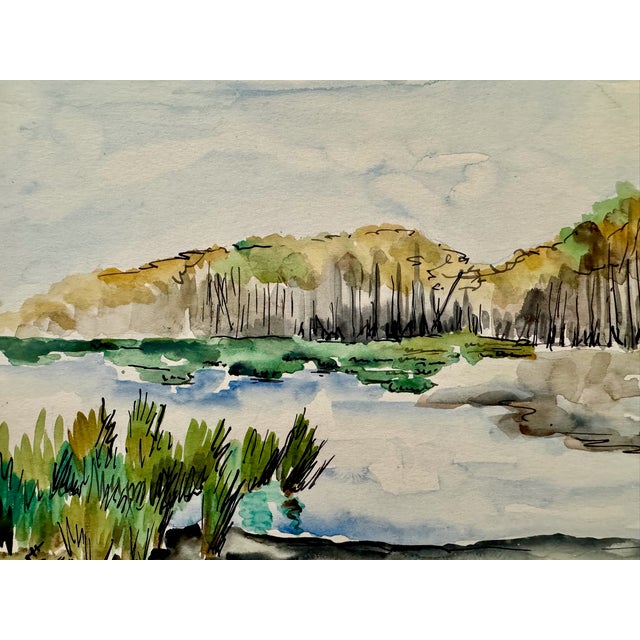 Original watercolor on paper by Henry Emil Salloch, also known as Heinz Emil Salloch, the German-born American artist and...