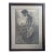 Vintage Mid-Century Figurative Charcoal Drawing of Kneeling Figure With Glowing Orb – Signed "Fryson" For Sale