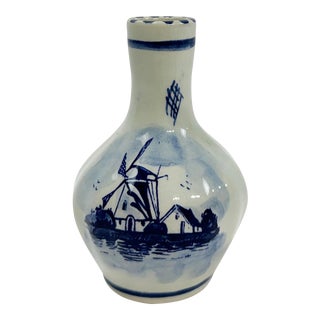 Antique Delft Blue Bud Vase For Sale