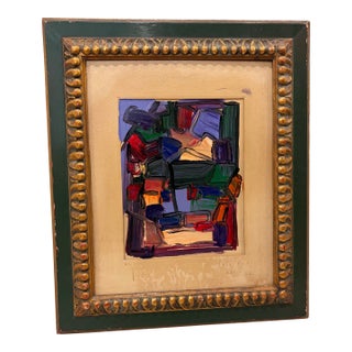 1962 Peter Robert Keil Mid-Century Neo-Expressionist Abstract Painting, Framed For Sale