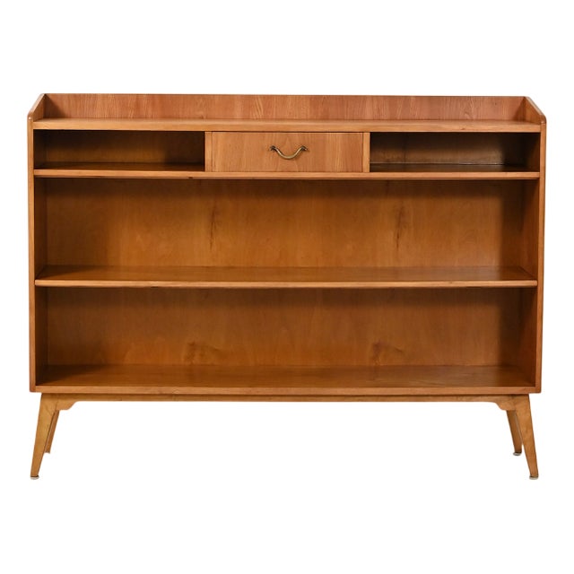 Small Scandinavian Bookcase in Elm, 1950s For Sale