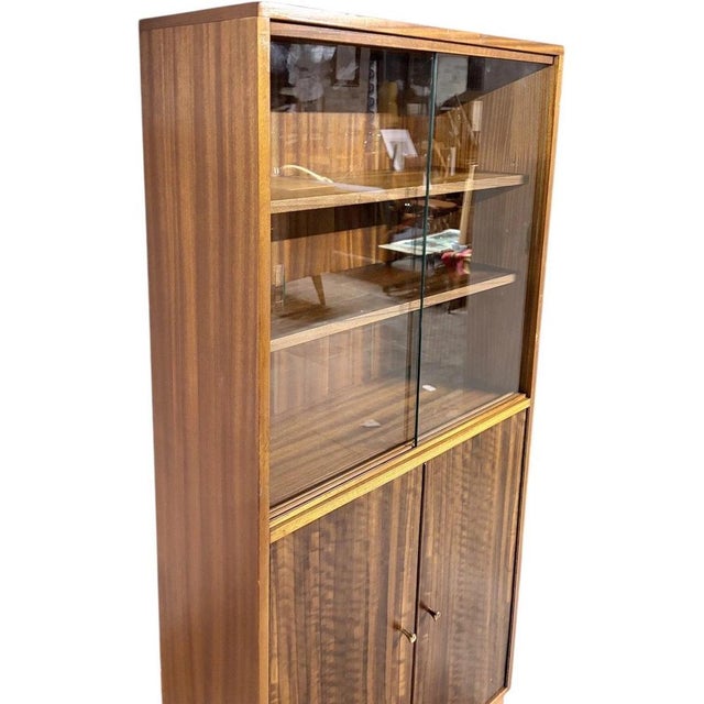 Walnut and Teak Bookcases from Morris of Glasgow, Set of 2 For Sale - Image 4 of 11