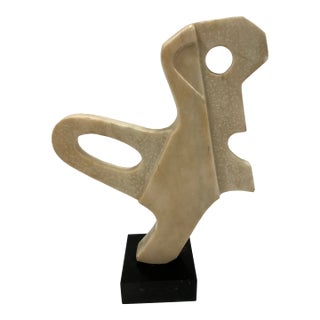 1970s Abstract Marble Sculpture in the Style of Barbra Hepworth For Sale