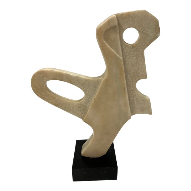 1970s Abstract Marble Sculpture in the Style of Barbra Hepworth For Sale