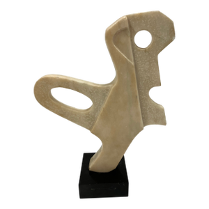 1970s Abstract Marble Sculpture in the Style of Barbra Hepworth