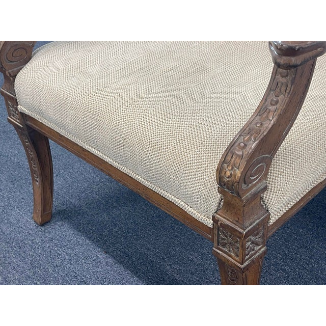 Late 20th Century French Empire Style Carved Dolphin Chairs, a Pair, Neoclassical, Regency For Sale - Image 11 of 12