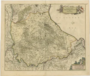 Map of Arnhem and the Veluwe Region in Gelderland, the Netherlands, 1690