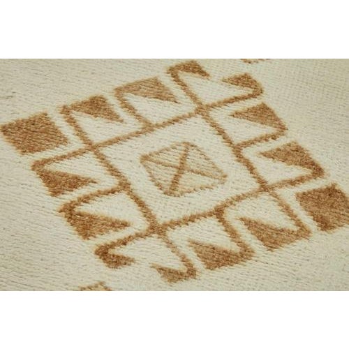 Bohemian Beige Runner Rug For Sale - Image 5 of 7