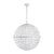 A beautifully crafted plaster white orb that lets the light shine. The striated design creates a beguiling interplay...