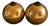 Mid-Century French Sculptural Gilt Eglomisé Glass Spheres, 1950s, Set of 2 For Sale