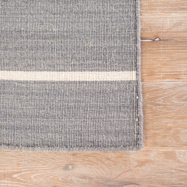 Jaipur Living Cape Cod Handmade Stripe Gray/ White Area Rug 10′ × 14′ Chairish