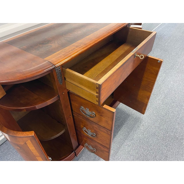 Brown French Art Deco Sideboard / Commode, Signed Workshop Creation, Neoclassical, Walnut For Sale - Image 8 of 17