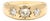 British .50ctw Diamond Three Stone Band Ring, 18k Yellow Gold, Ring Size 5.25 For Sale