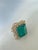 24.87 Carats, Natural Zambian Emerald Sugarloaf & Yellow Diamonds Cocktail Ring, Us Size 6.5 For Sale - Image 6 of 11
