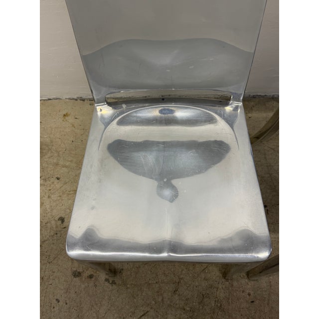 Silver Philippe Starck Polished Aluminum "Hudson" Chairs for Emco - A Pair For Sale - Image 8 of 13
